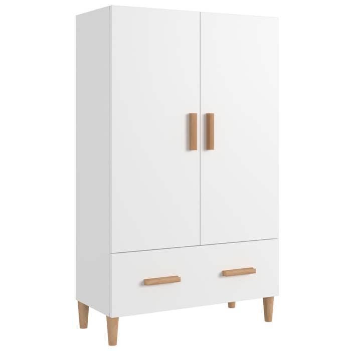 “Rebajas de invierno” Armario/Armario blanco TOP con cajones - Aparador blanco 70x31x115cm - Madera de ingeniería PRO94751