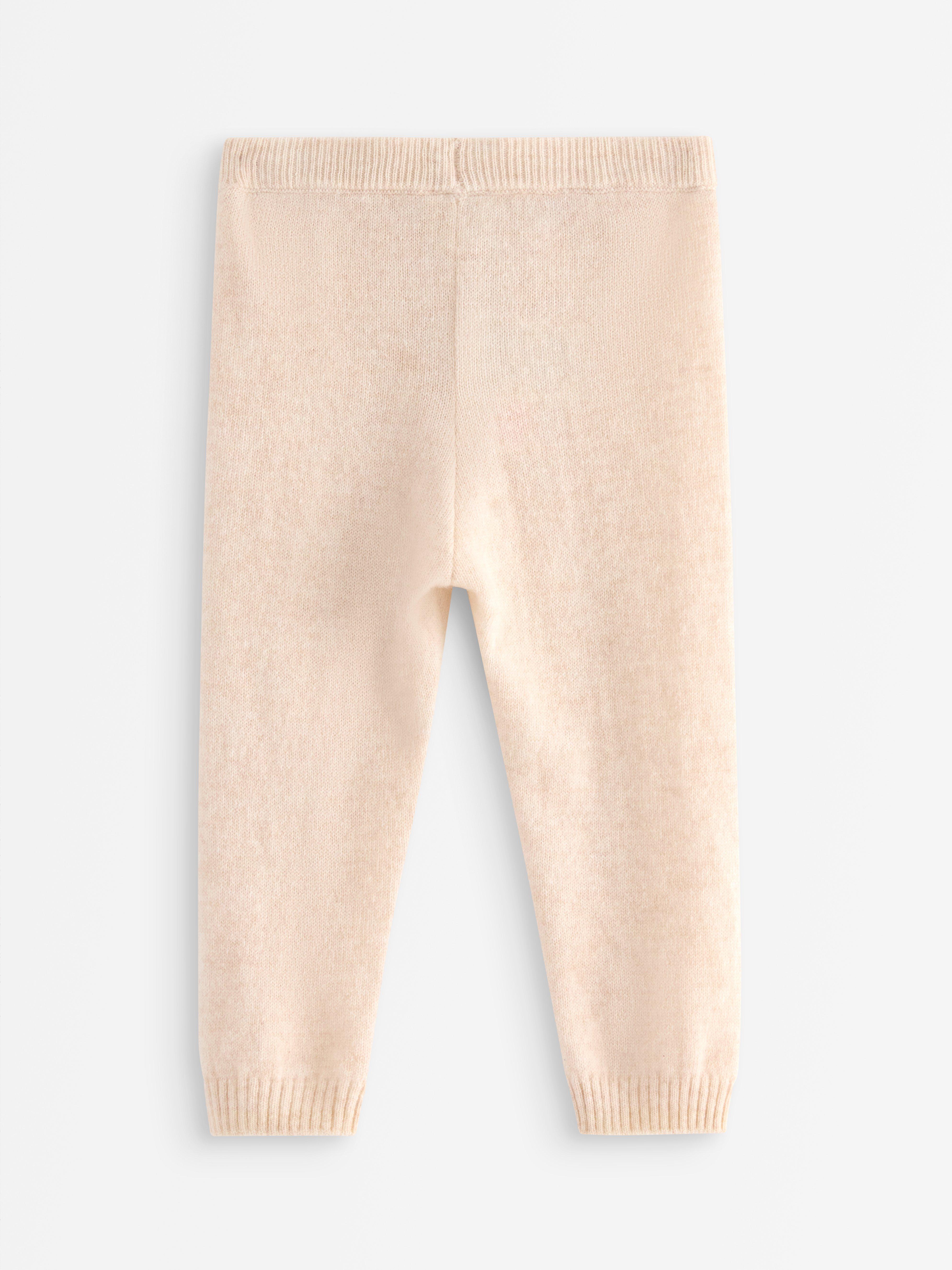 Leggings i merinoull Light Dusty White