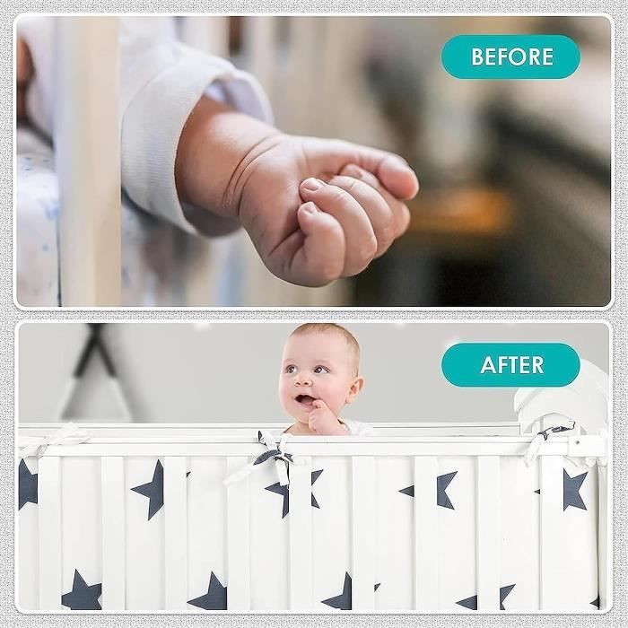 One-Piece Padded Cot Bumper, Protective Cushion for Baby Bed, Crib Bumper for Baby Bed, A06, 30 * 200Cm [x7941]