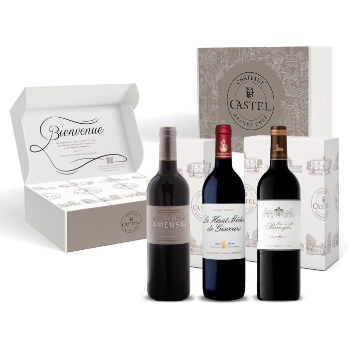 Set de regalo de vinos finos de Haut-Médoc: Closerie de Camensac, Haut Medoc de Giscours y Griffe de Barreyres - 3 x 75cl