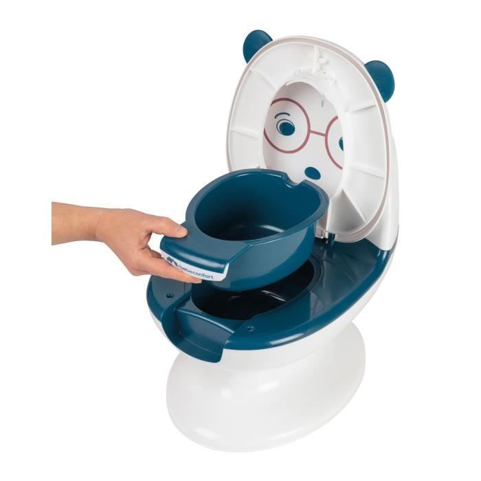 BEBECONFORT Mini Panda Toilet, Potty with Flushing Sound, Blue