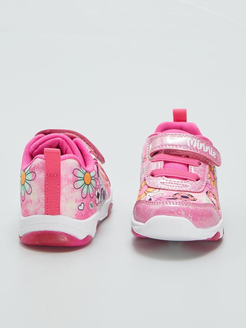 Zapatillas de lona brillantes con estampado de Minnie Mouse de Disney - ROSA
