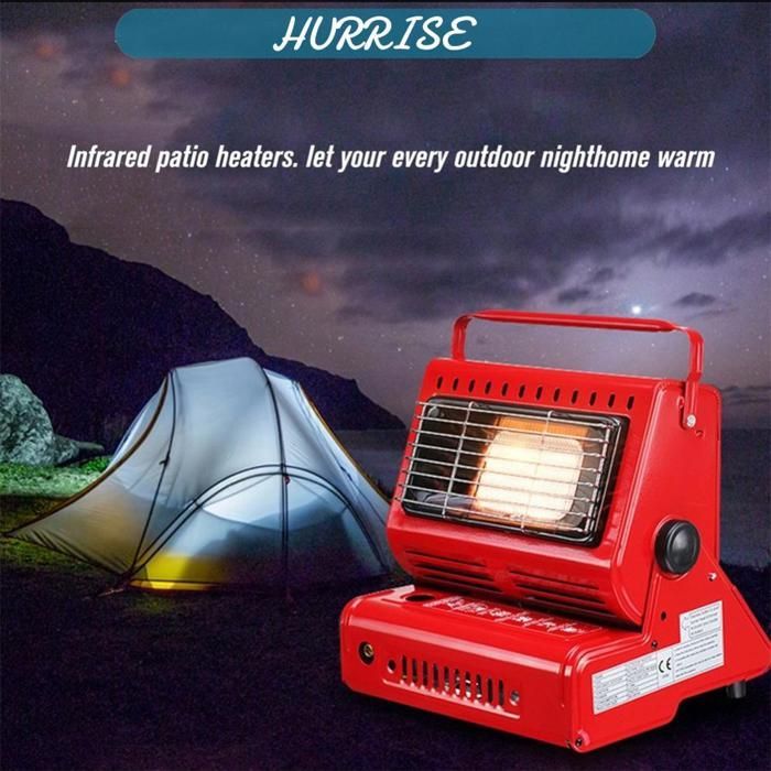Sonew Chauffage au gaz Chauffage à gaz portatif, poêle à gaz liquéfié pour Camping en plein air animalerie kit Rouge