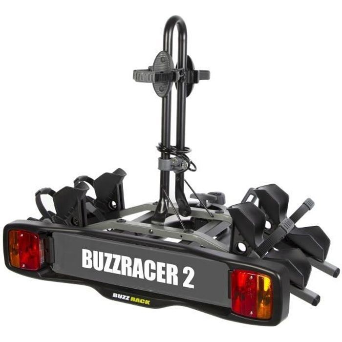 Portabicicletas para enganche de remolque - BUZZRACER - 2 bicicletas - Carga máxima 20 kg - Fácil montaje - Alta estabilidad