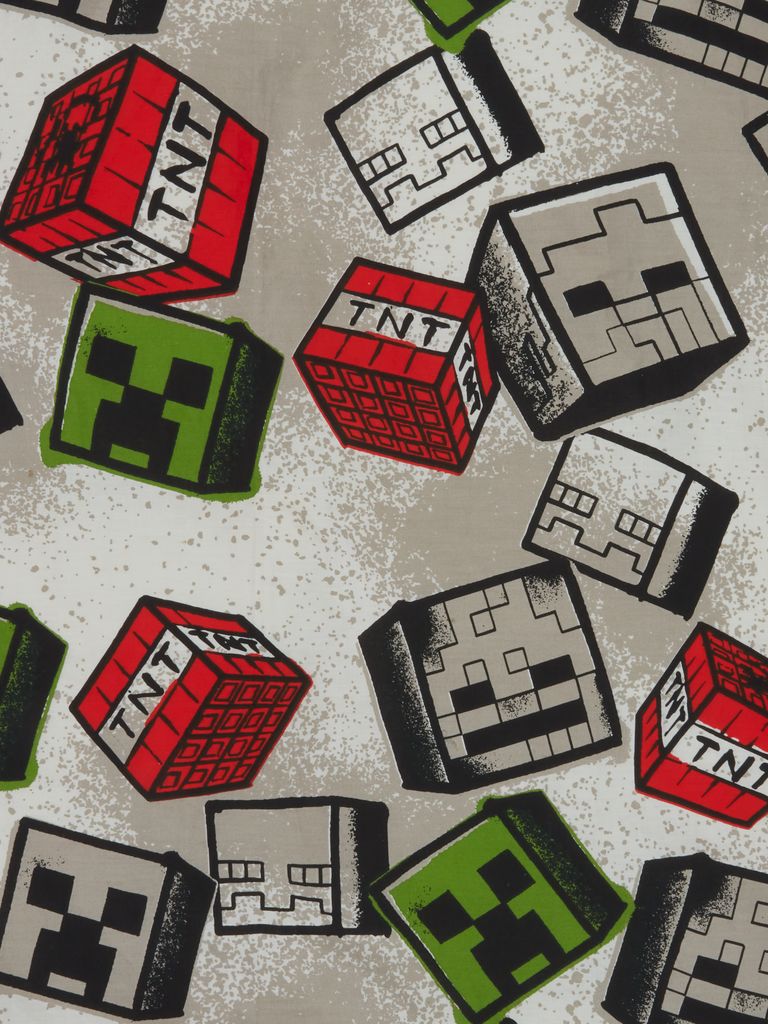 MINECRAFT set posteljine 140x200 siva