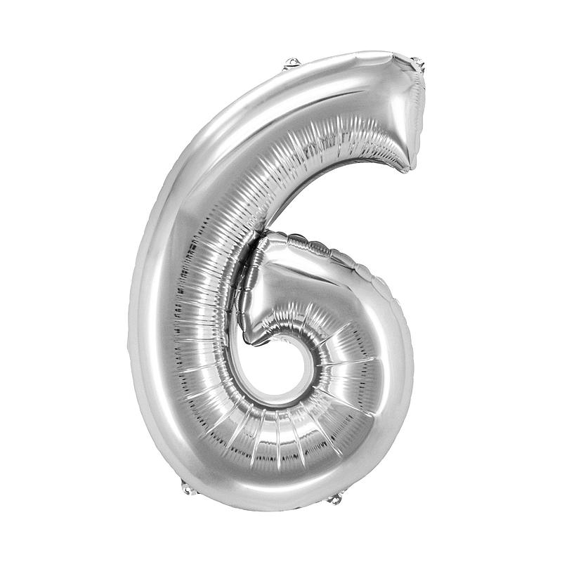 Giform Folieballon 80 cm Número 6