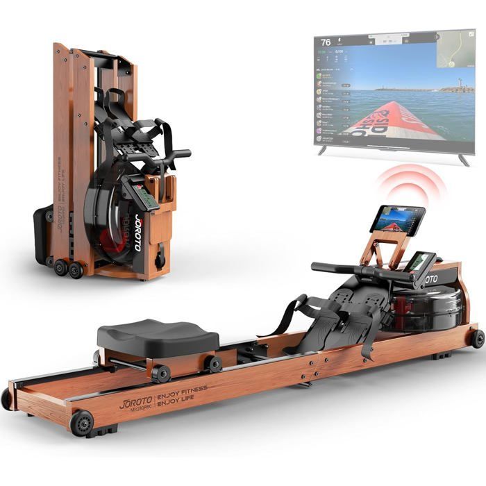 Opvouwbare waterroeimachine - JOROTO - MR280PRO - Massief eikenhout - 15L tank - Bluetooth-monitor (Kinomap)