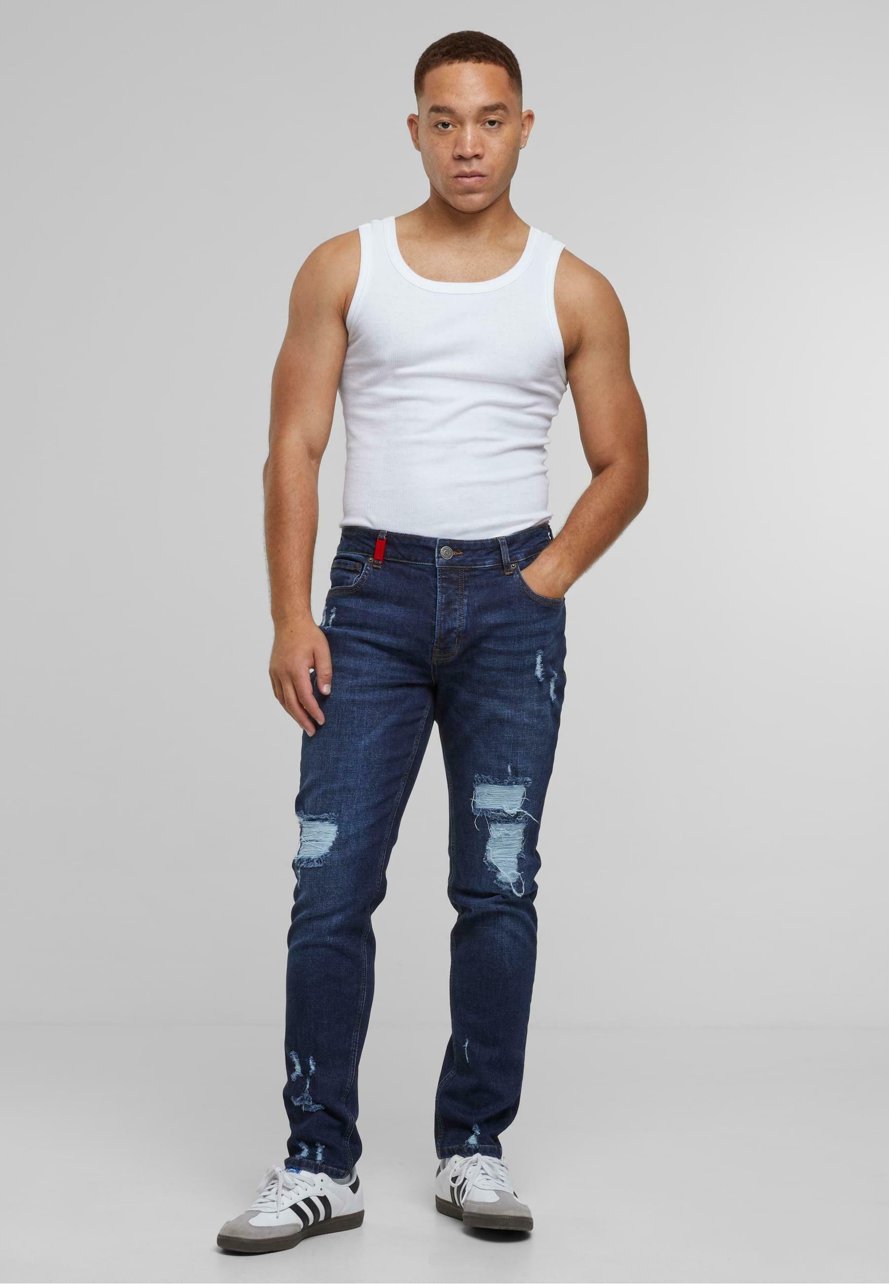 2Y Premium Slim fit jeans - middenblauw
