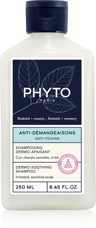 Shampoo anti-coceira e dermocalmante Phyto para couro cabeludo irritado