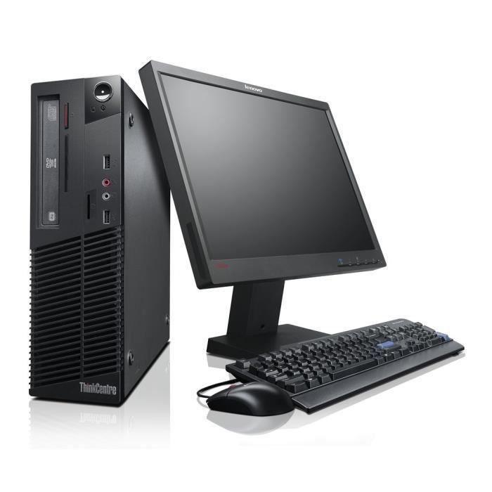 Lenovo ThinkCentre M90 desktopcomputer, Core i5, 8 GB RAM, 512 GB SSD-harde schijf, 19-inch monitor, Windows 7, gereviseerde pc