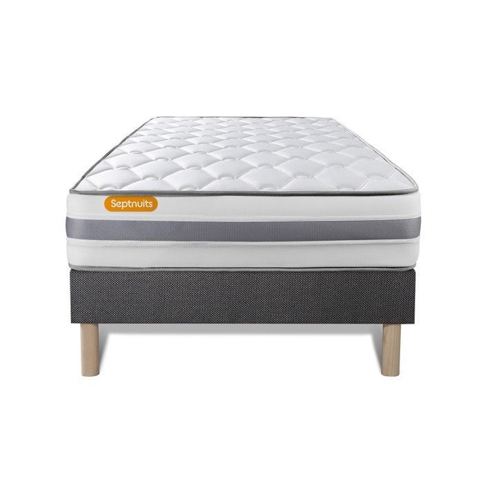 Colchão + base de cama 90x200 Molas ensacadas Memo Spring 3 zonas de conforto Espessura MÁXIMA