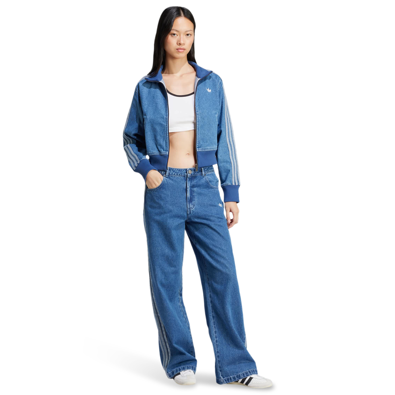 Adidas Adicolor Denim 3-raitaiset verryttelyhousut