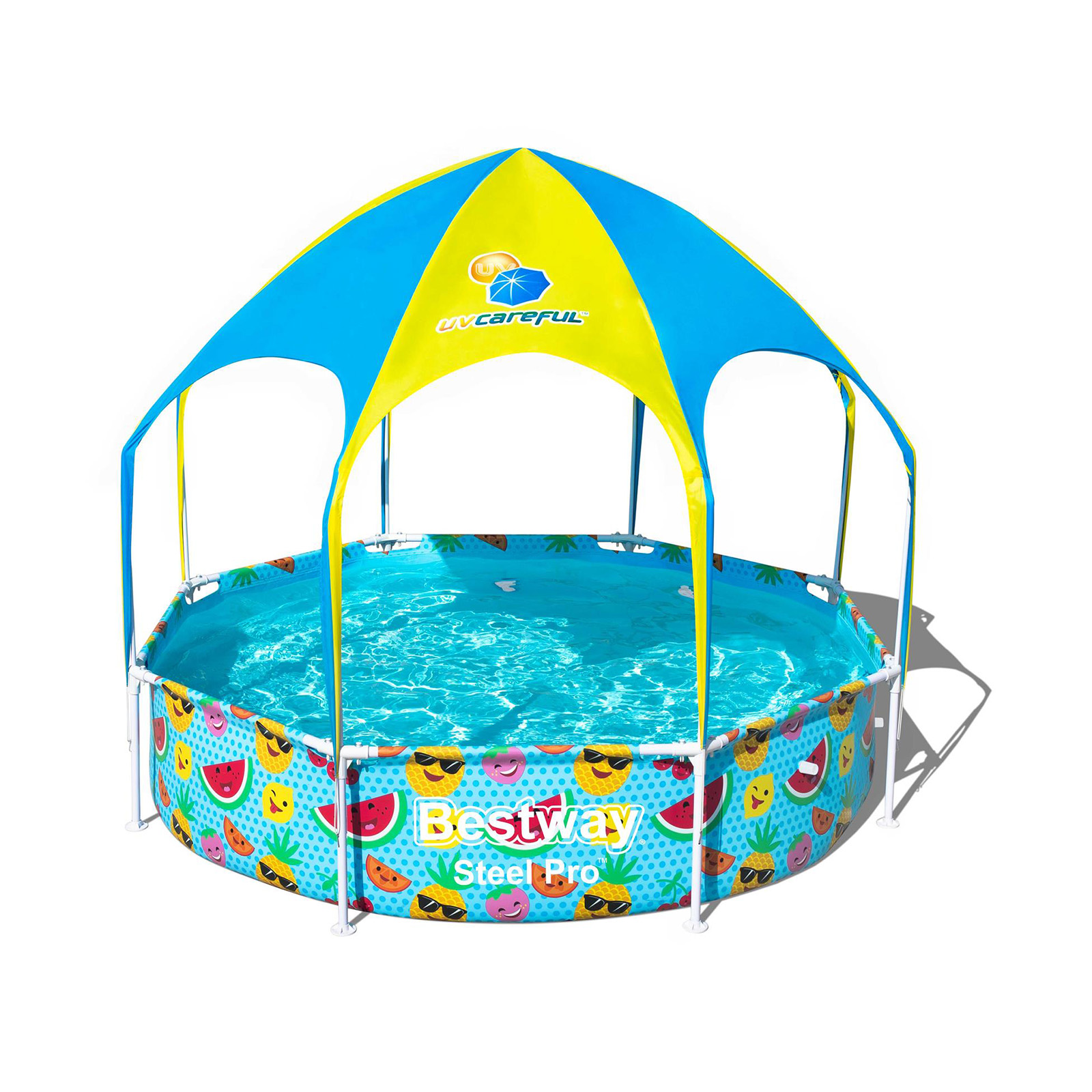  Piscine hors-sol pour enfants Bestway 244x51cm avec pare-soleil