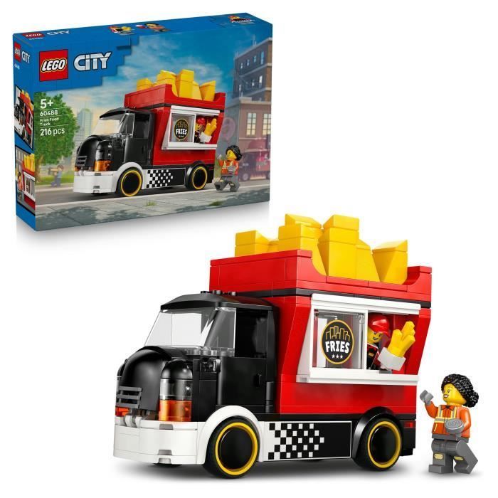 LEGO City 60488 Le Food-Truck de Frites - Jouet de Construction dès 5 ans - Idée Cadeau