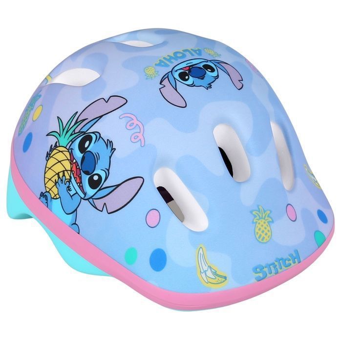 DISNEY Stitch Casque de vélo bleu pour enfants, filles, réglable 44-48 cm