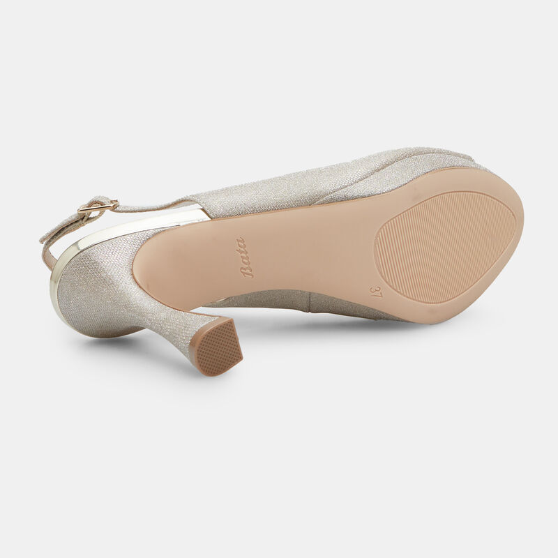 BATA damskie półbuty typu slingback z odkrytym palcem i obcasem 9 cm