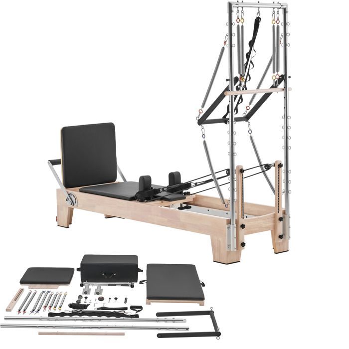 Pilates Reformer - DUOKU - S800-XB - Capacità di carico 181,44 kg - Doppia resistenza - Box e Jump Board