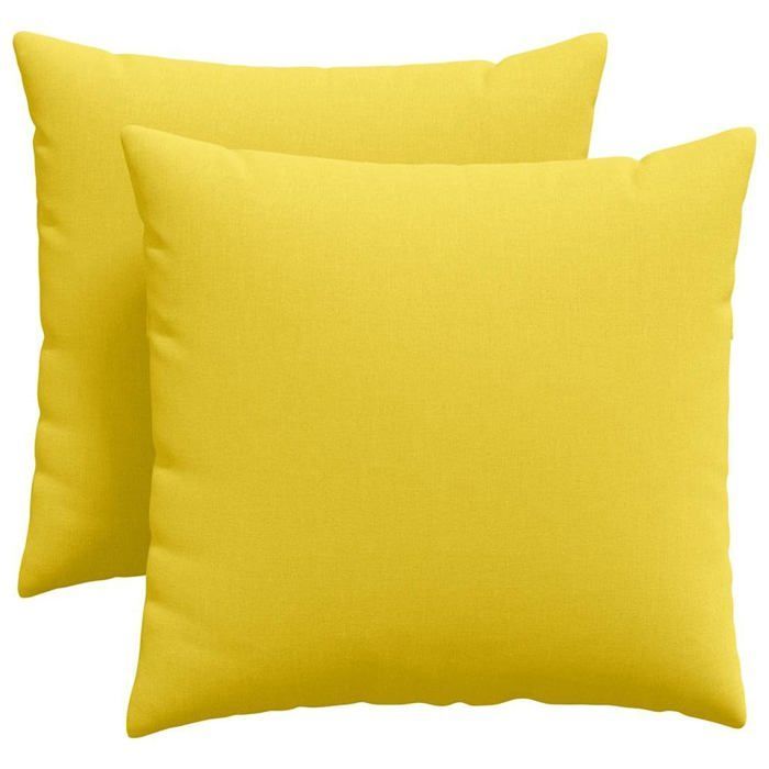 Bankkussens - vidaXL - Lichtgeel - 45x45 cm - Afneembare hoezen - Polyester vulling - Geschikt voor binnen