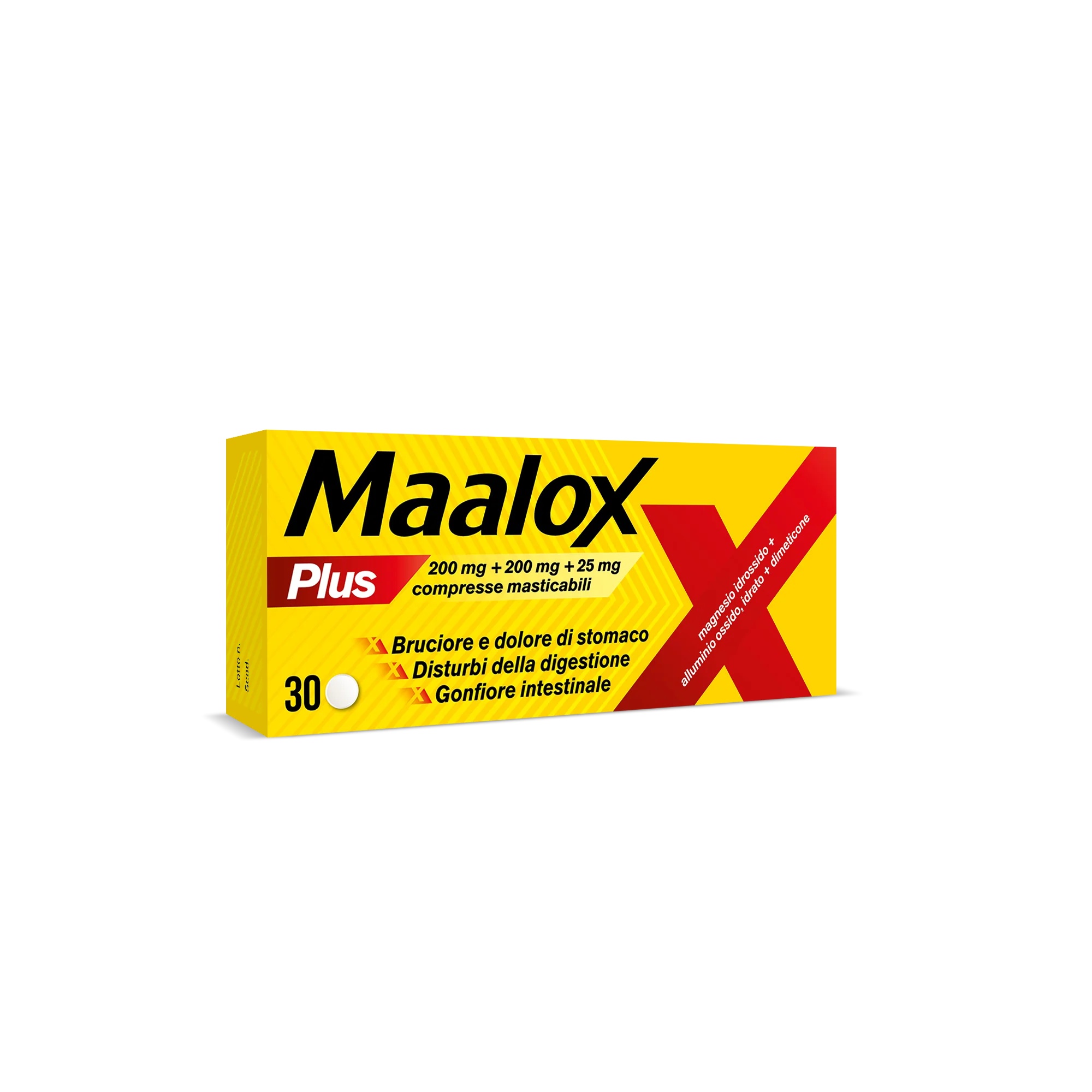 MAALOX Maalox Plus 30 comprimés à croquer Antiacide contre les gonflements