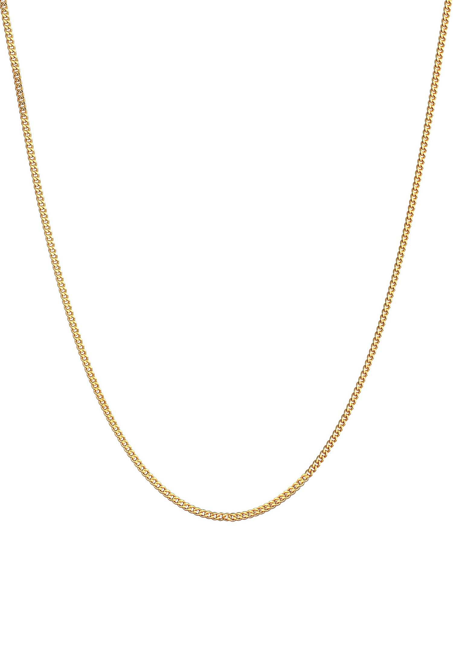 Elli PREMIUM Femmes Curb Chain Minimal Basic Trend Blogger en argent sterling 925 plaqué or