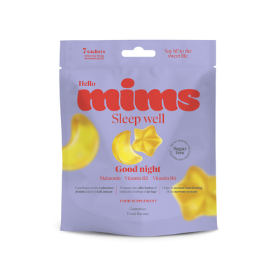 Suplemento Mims Sleep Well para mejorar el sueño, 7 x 12,5 g