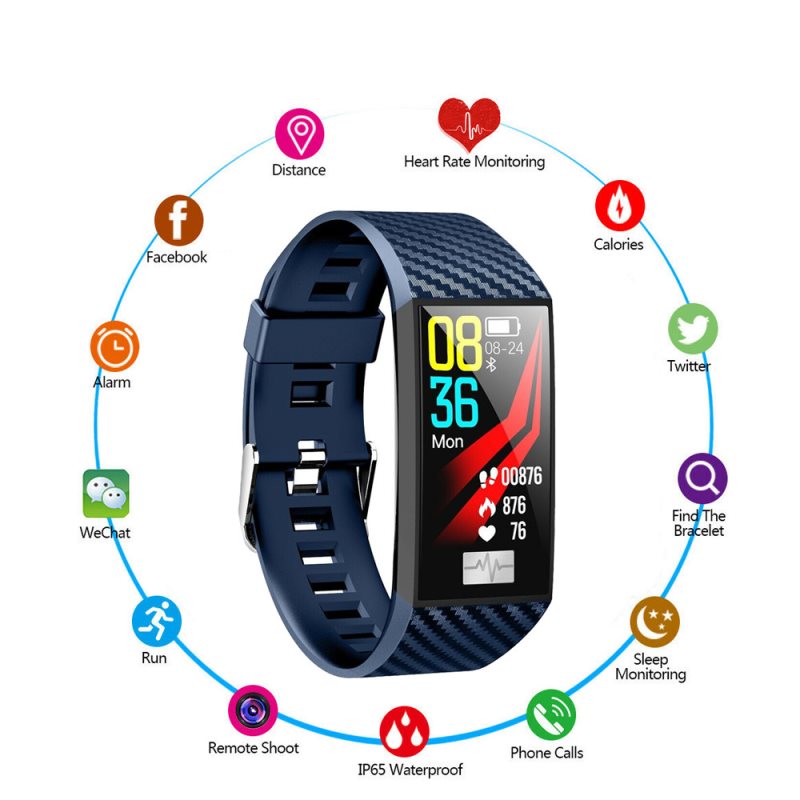 Waterproof Fitness Smart Bracelet Large Screen Heart Rate Blood Pressure Sleep Monitoring Pedometer Helath Smart Men's Watches
