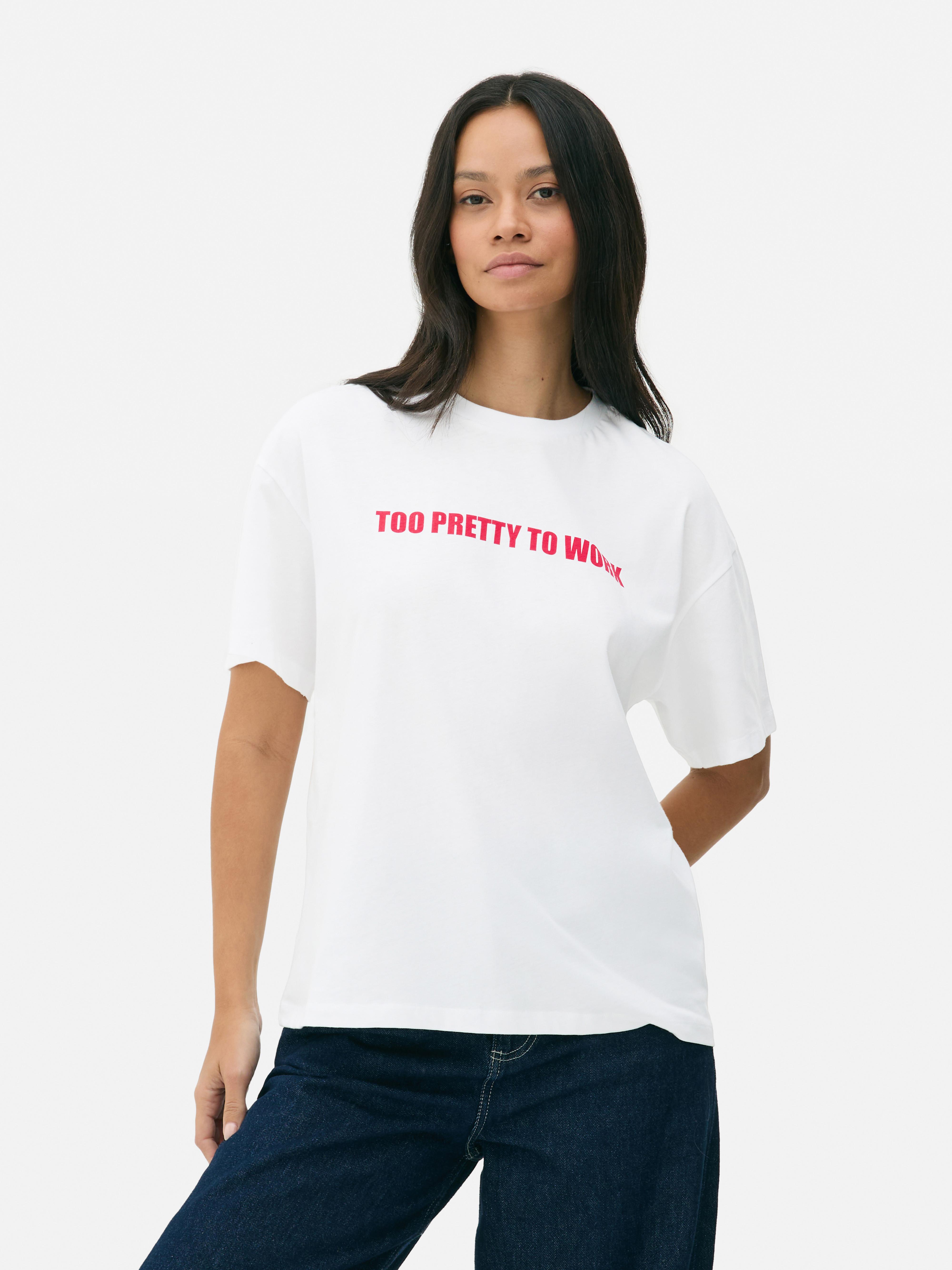 Tricou imprimat supradimensionat, tricou cu guler rotund, croială pătrată supradimensionată și motive imprimate