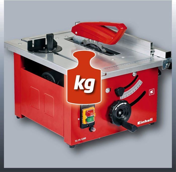 TC-TS 1200 Tischkreissäge (1200 W, verstellbarer Parallelanschlag, robustes Metallgehäuse, Überlastschutz)