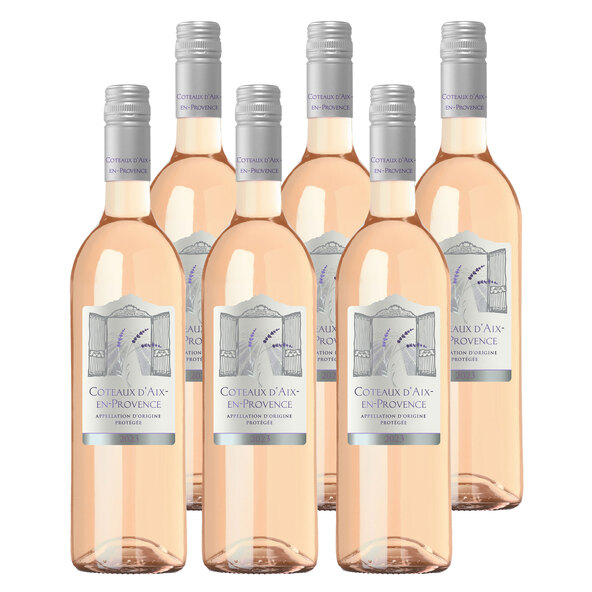 Coteaux d'Aix en Provence AOC, 6 φιάλες των 0,75 λίτρων