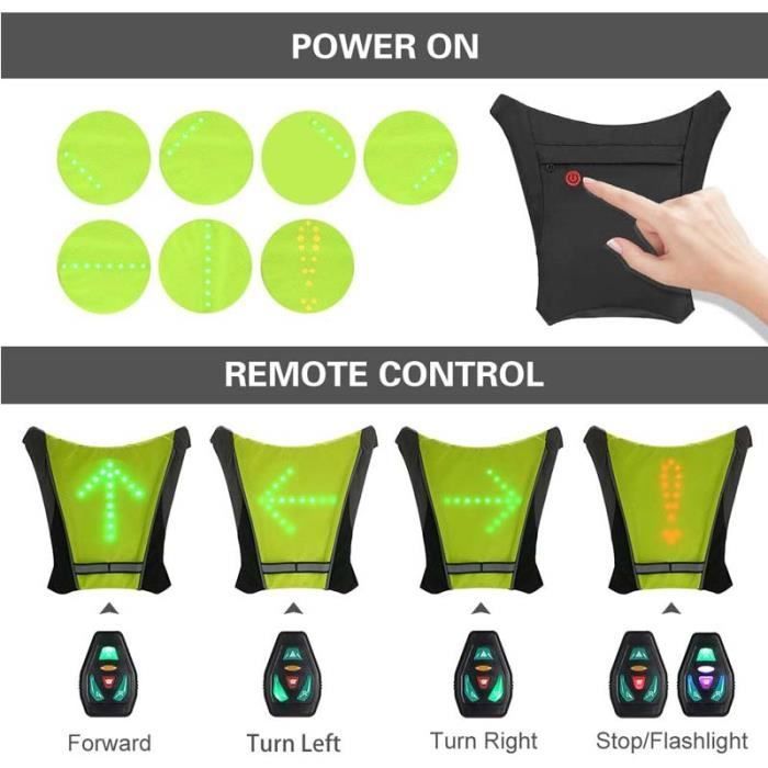 Mochila reflectante - FOLAYA - Gris - LED recargable - Seguridad para ciclismo - Impermeable