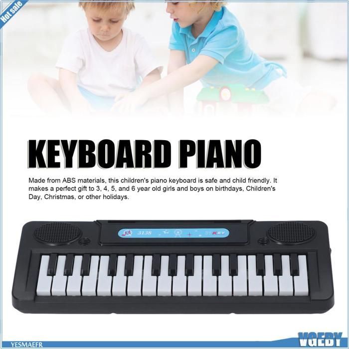 Teclado de piano Ashata de 31 teclas para crianças, instrumento musical eletrônico portátil com jogos de quebra-cabeça.
