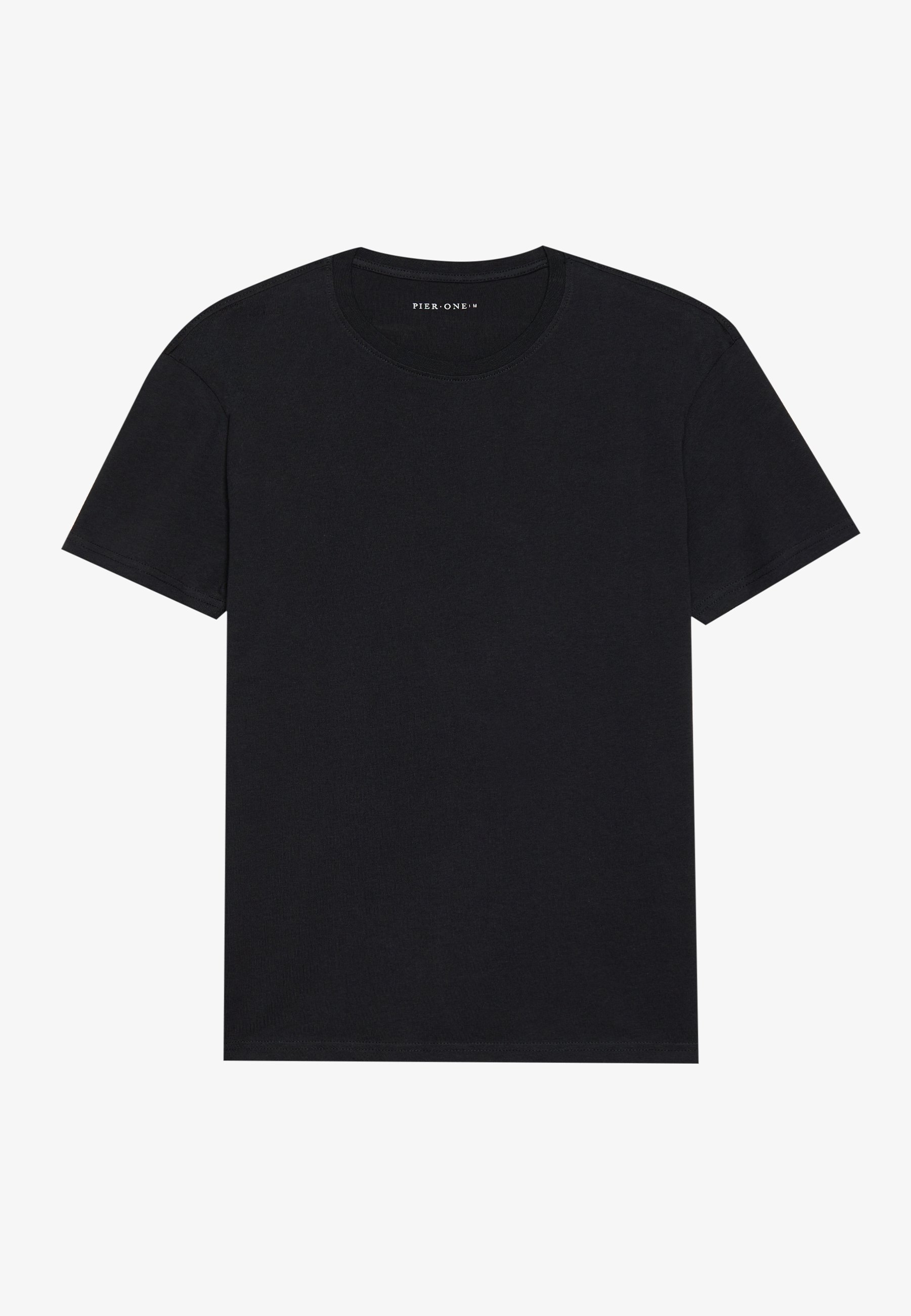 Pier One 3-pack - Basic T-shirt - zwart