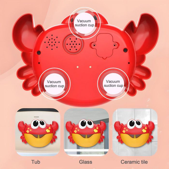 Juguete de baño para bebés - Máquina de burbujas con forma de cangrejo y música - A partir de 18 meses - Regalo para recién nacidos