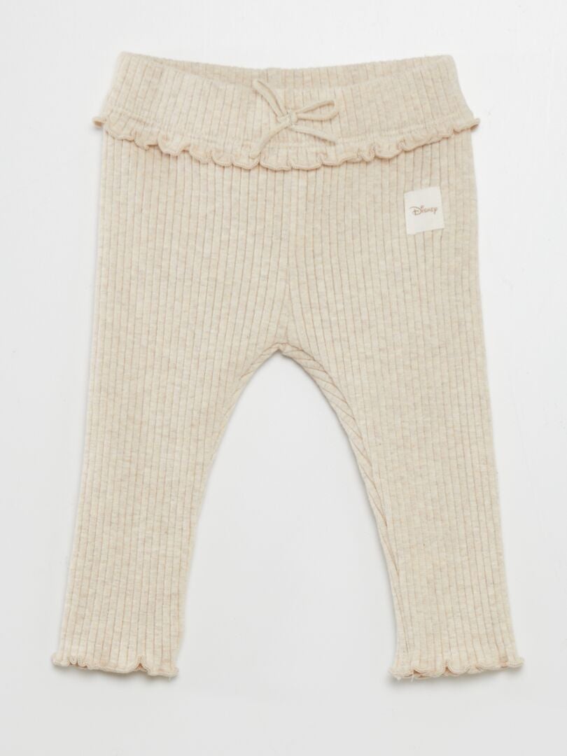 3-delige set: bodysuit, legging en slabbetje - BEIGE