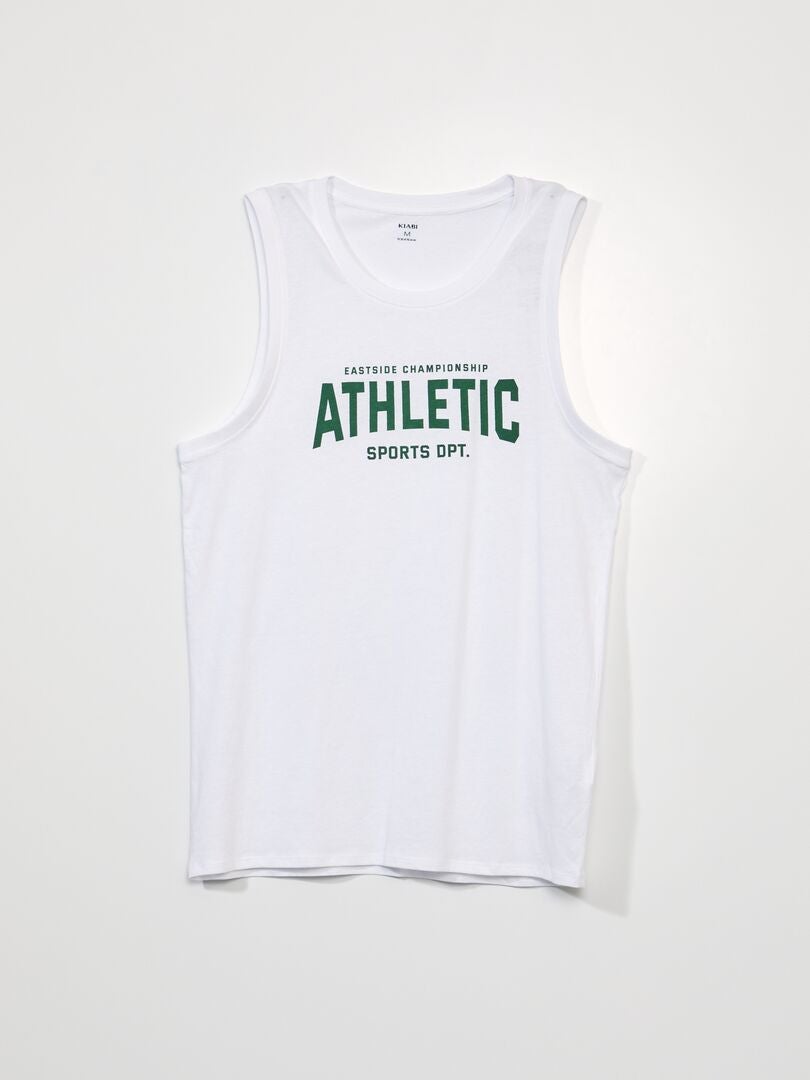 Pijama curto - estampa esportiva - 2 peças - BRANCO