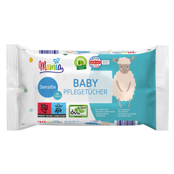 Babydoekjes Sensitive, 12 x 80 stuks
