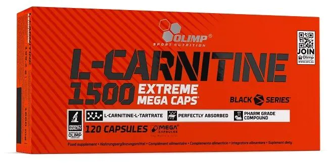 Olimp L-Carnitine 1500 Extreme Mega, Suplement diety wspomagający odchudzanie, Kapsułki