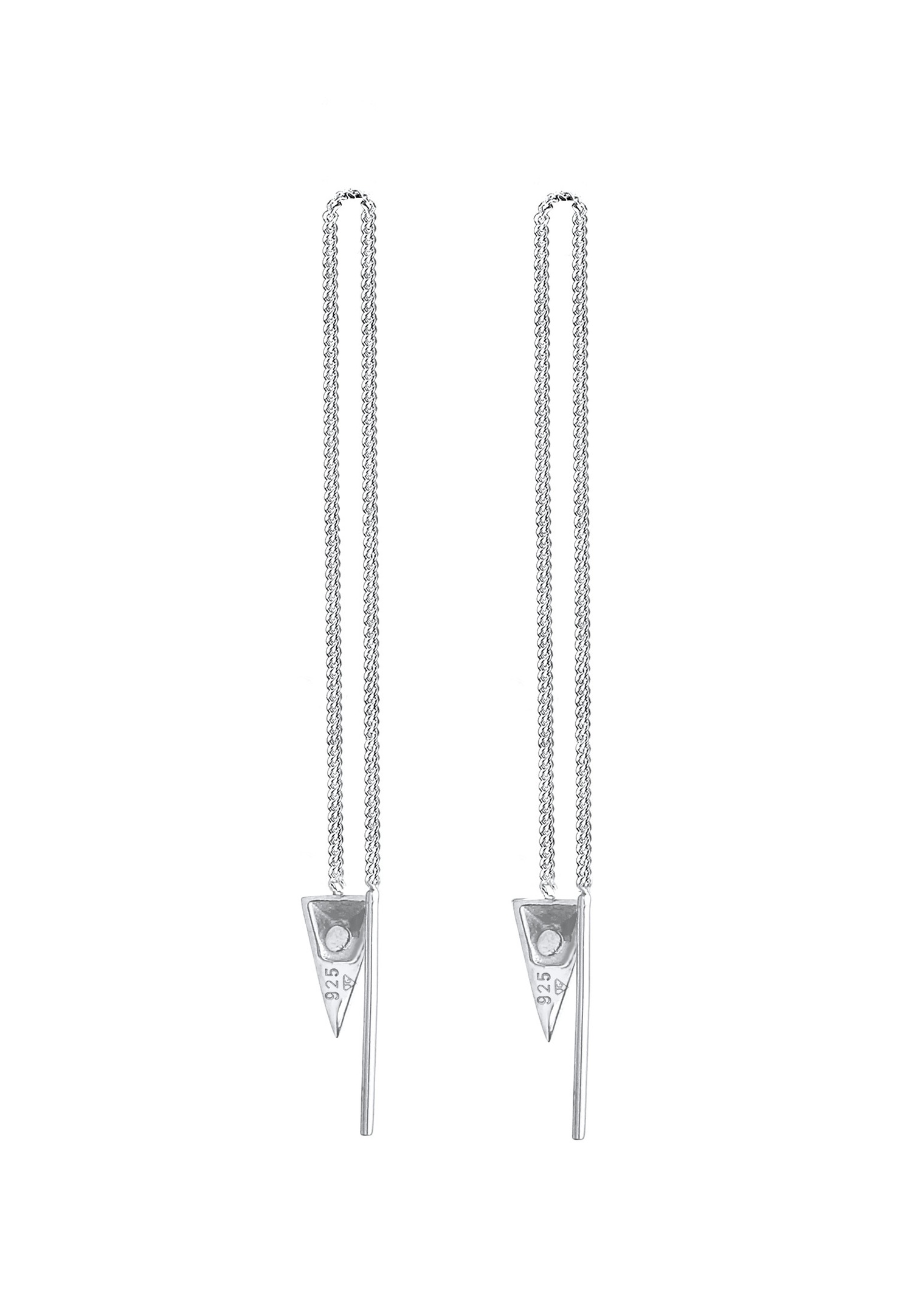 Elli Boucles d'oreilles pour dames Triangle à tirettes Basic Trend Blogger en argent sterling 925