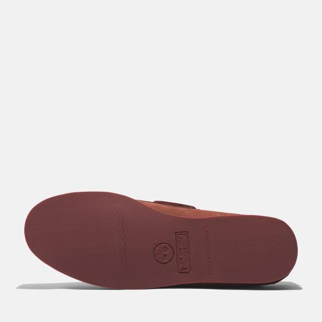 Scarpa da Barca in Pelle Classic da Uomo in                rosso scuro