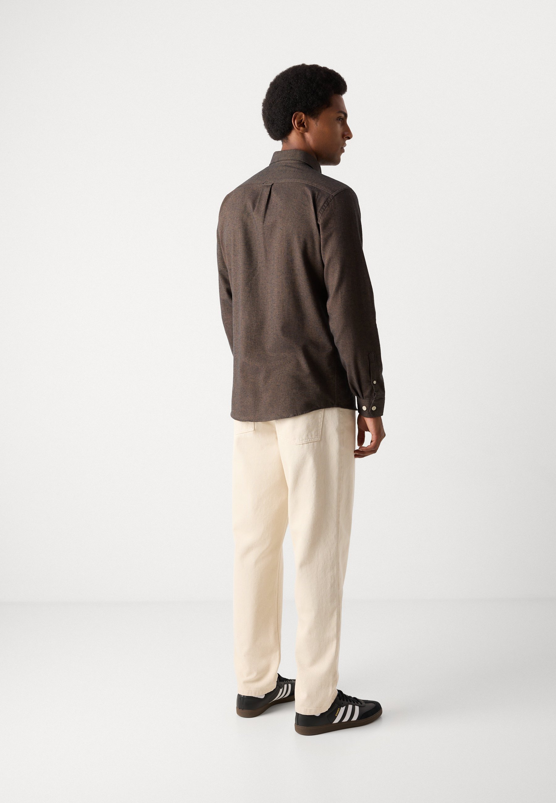 Chemise Lindbergh BRUSHED - marron foncé