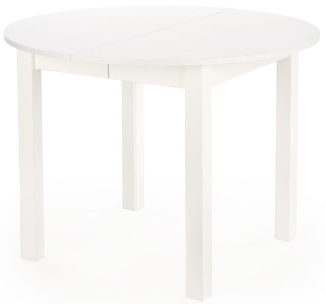Biały okrągły stół rozkładany 102142 cm - Avrix