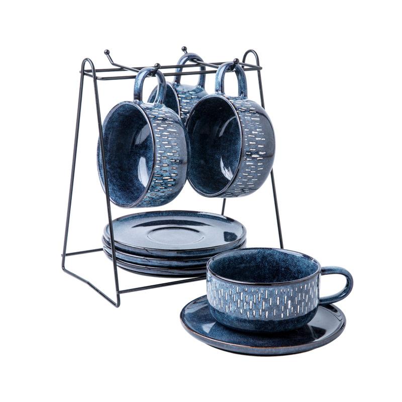 Set di tazze da caffè in ceramica di lusso, porta tazze europeo moderno riutilizzabile, piccole tazze da caffè con piattino, Taza Desayuno Home Decor OO50BD