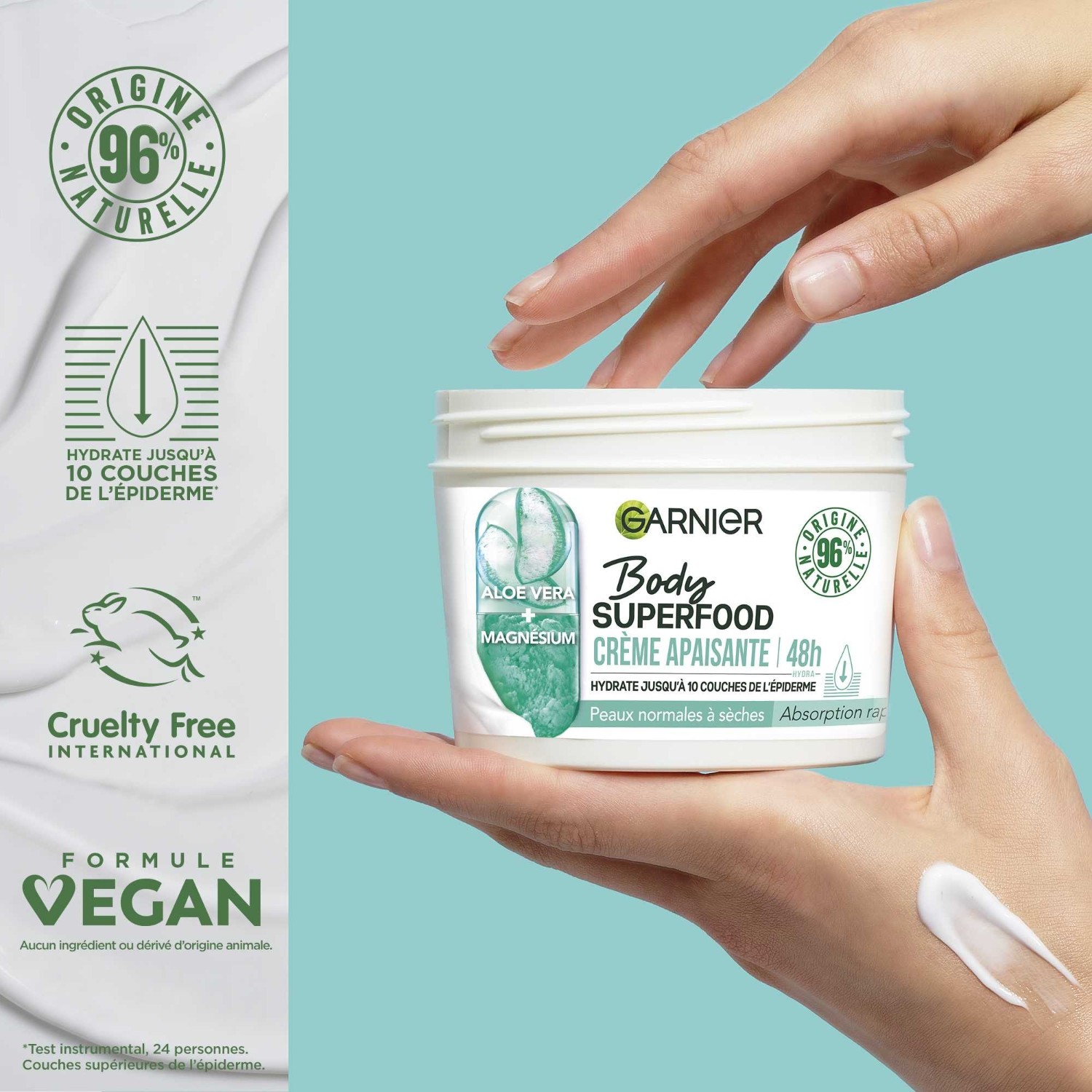 Garnier Crème corps apaisante Aloe vera Magnésium