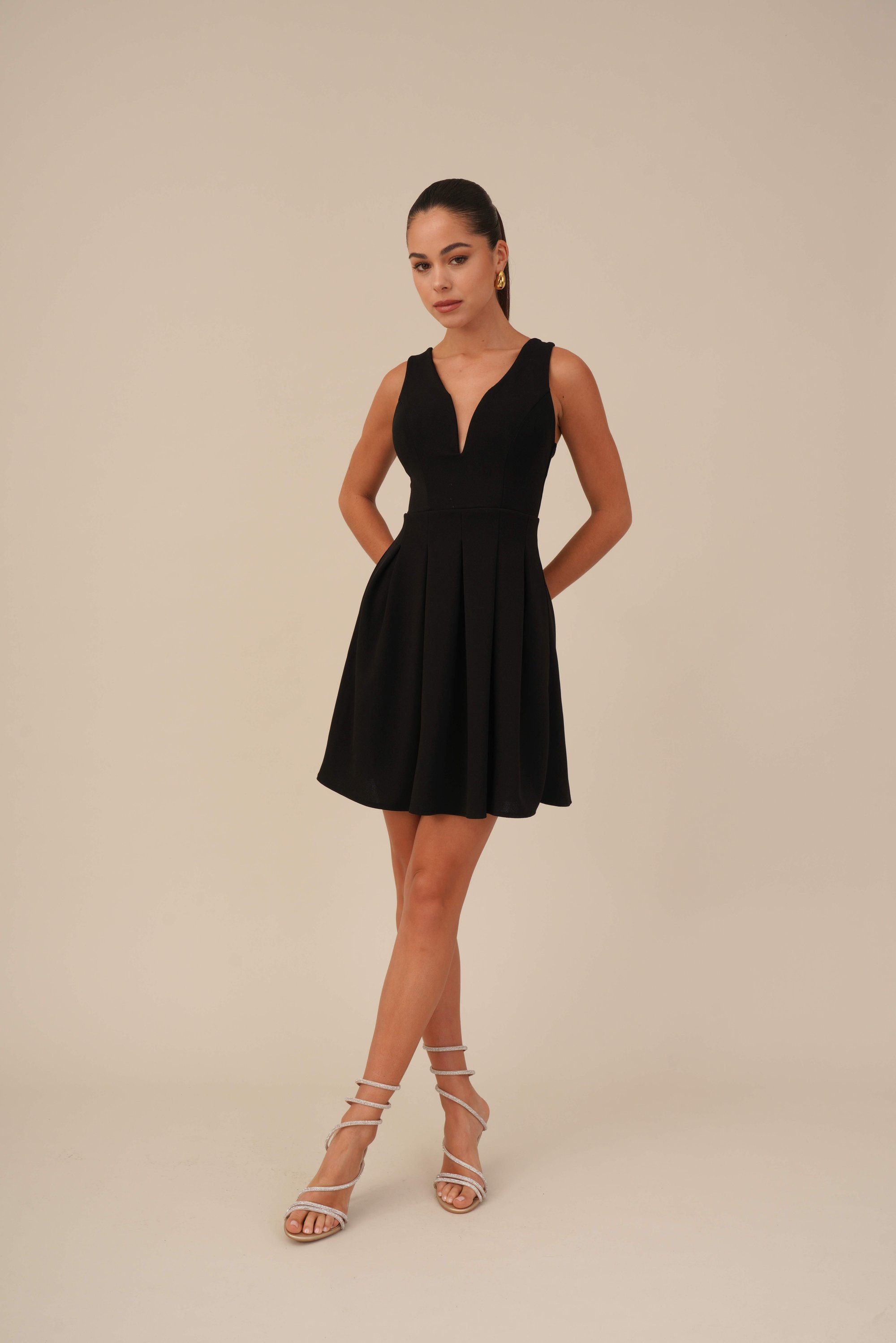 Robe de cocktail/robe de soirée WAL G. ELOISE - noire