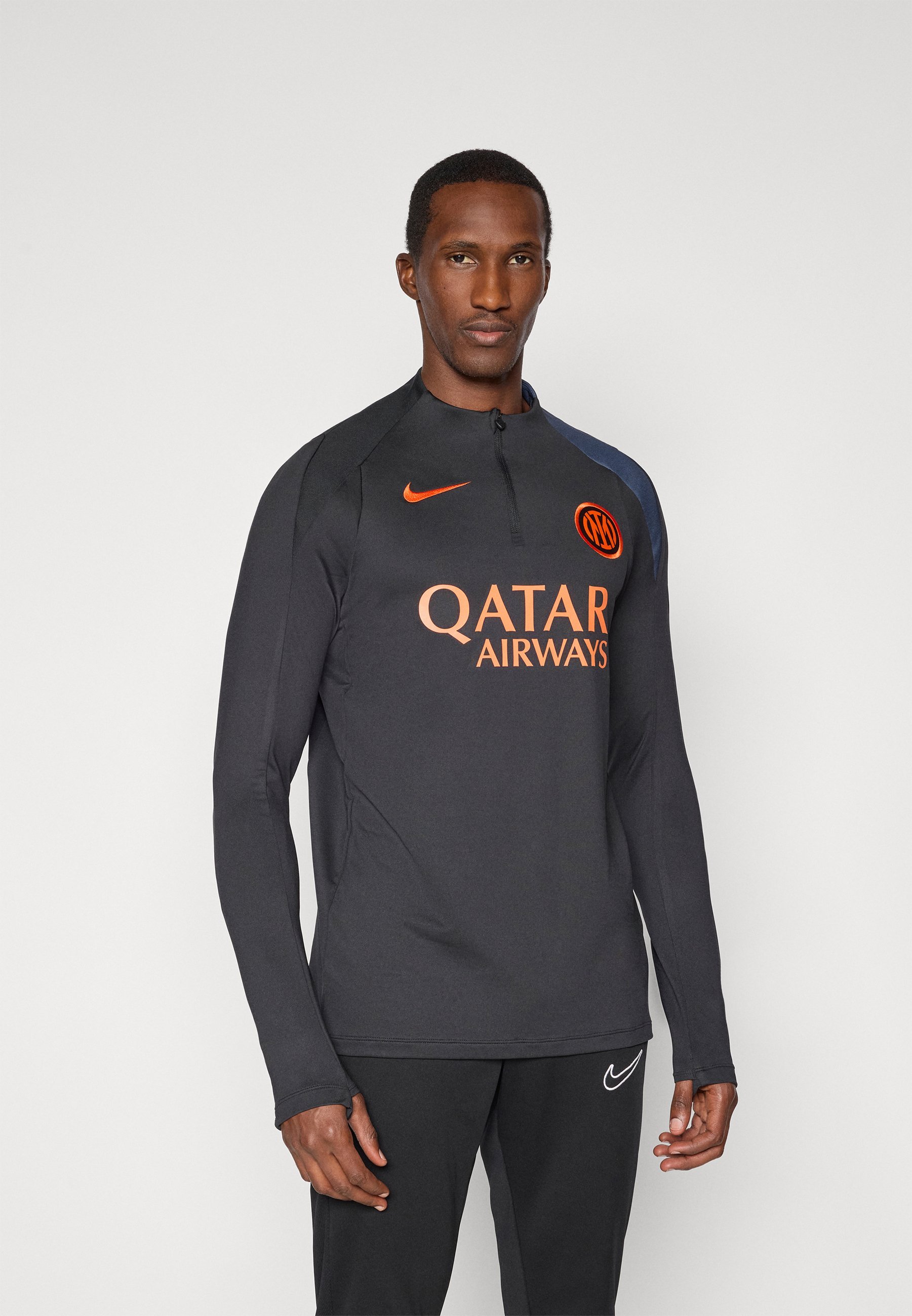 Nike Performance INTER MNK DF STRK DRLLTOP K 3R - Keepersshirt - zwart/donkerblauw/veiligheidsoranje