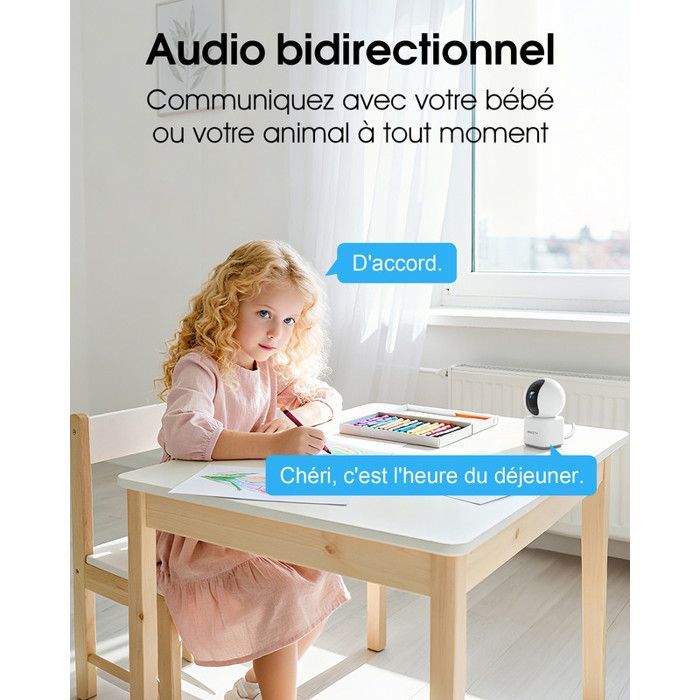 ARCCTV Indoor Surveillance Camera, Bluetooth Connection, Dual Band 2.4 GHz/5 GHz, Motion Detection - Y2U3