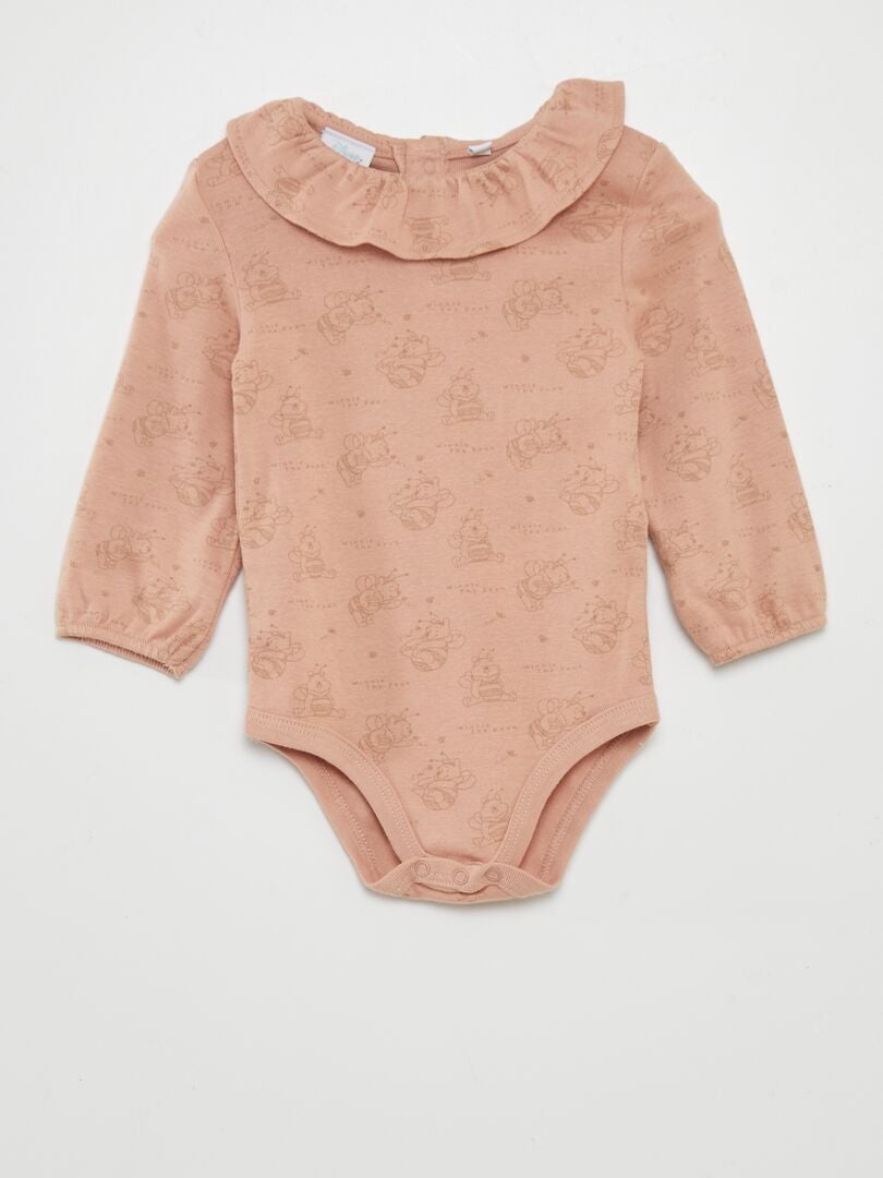 3-delige set: bodysuit, legging en slabbetje - BEIGE