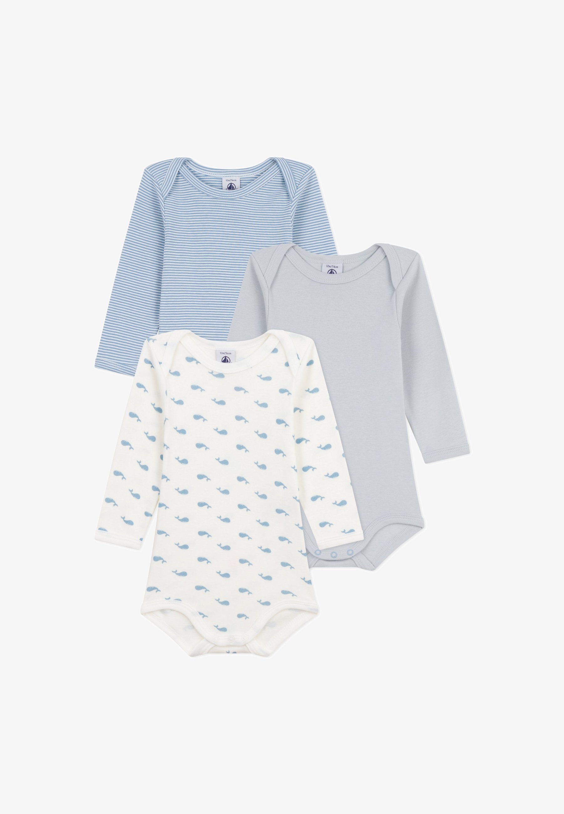 Petit Bateau 3 PACK UNISEX - Body - veelkleurig