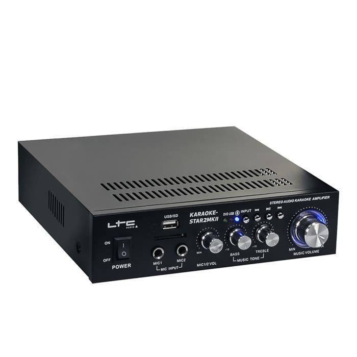 Karaoke per bambini - Suono Ibiza - STAR2MKII - 2x50W - Porta USB/SD - Effetto LED RGB multicolore