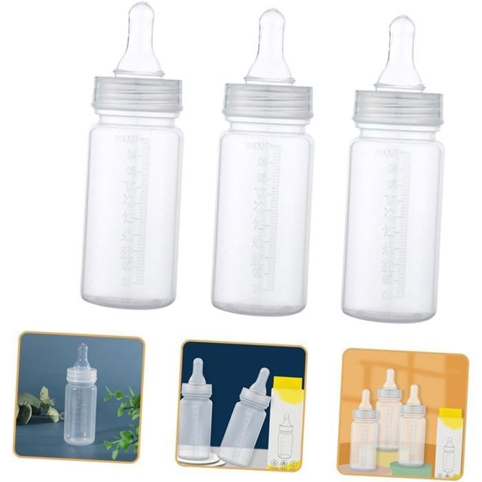 Lot de 12 biberons jetables transparents avec graduation, design étanche et portable, facilite l’alimentation de bébé en déplacement
